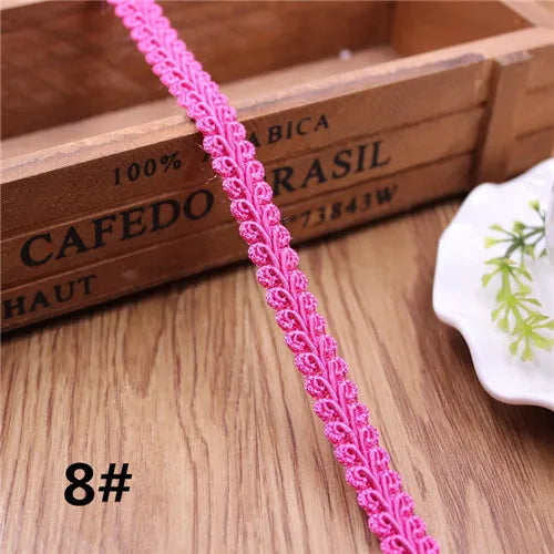 12mm Curve Cotton Lace Trim Centipede Braided Ribbon