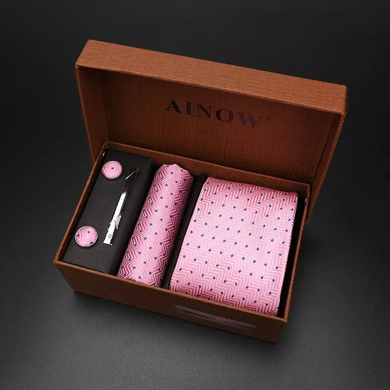 modern ties for men 2024 red Set Gift
