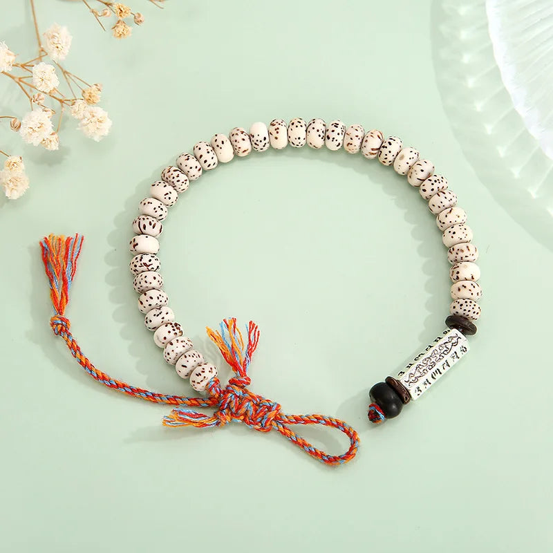 Tibetan Buddhist Braided Cotton Thread Lucky Knots Bracelet