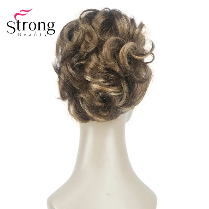 StrongBeauty Silver Short Natural Wave Ponytail Hair Extension