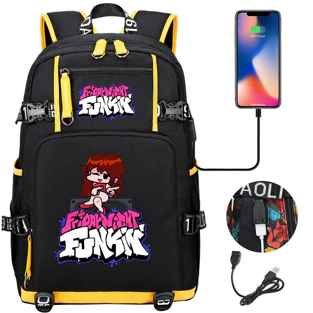 Friday Night Funkin Backpacks For School Multifunction USB