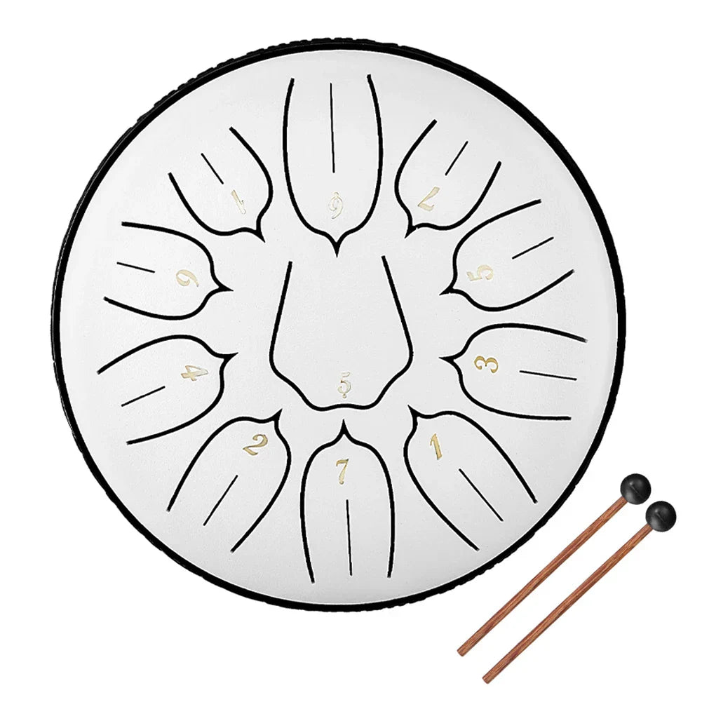 6 inch 11-Tone Steel Tongue Drum D-Key Hand