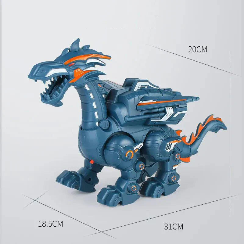 Simulation Fire Mechanical Dinoasur Water Spray Cool Light