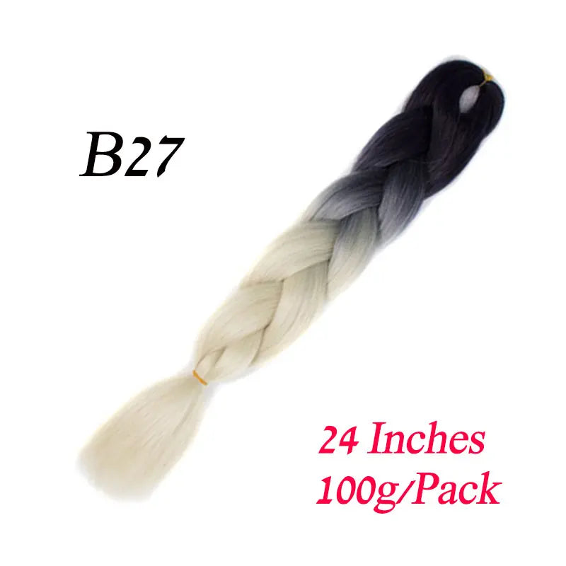 Synthetic Jumbo Braiding Hair Extension 24 " Heat