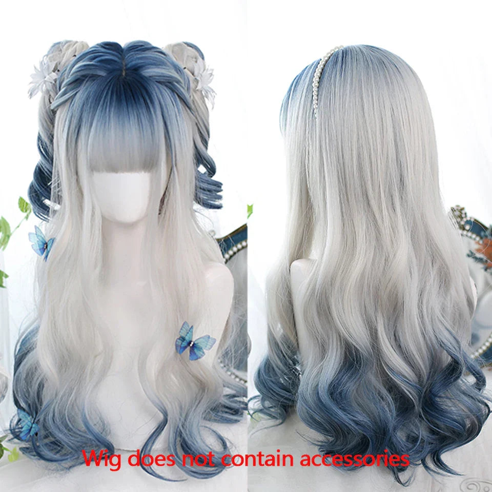 MEIFAN Long Lolita Ombre Harajuku Wig With Bang