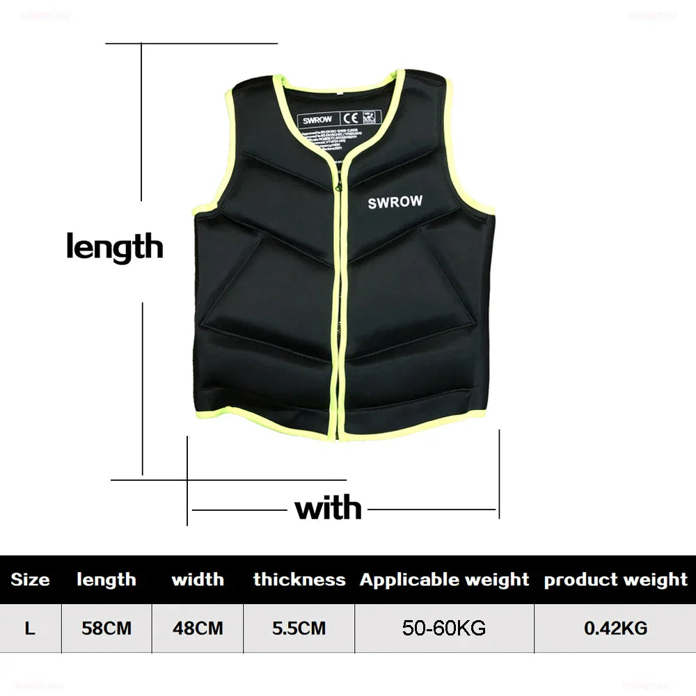 SWROW Life Jacket Fishing Vest Water Sports Kayaking