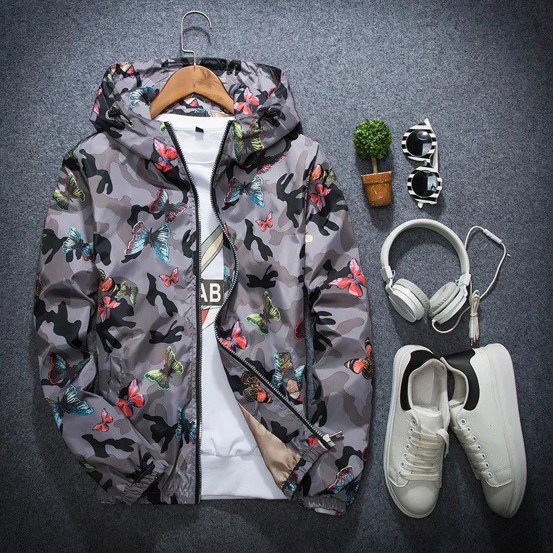 Mens Casual Camouflage Hoodie Jacket 2020 New Autumn