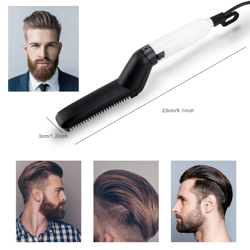 Electric Hair Comb Brush Beard Straightener Multifunctional Quick