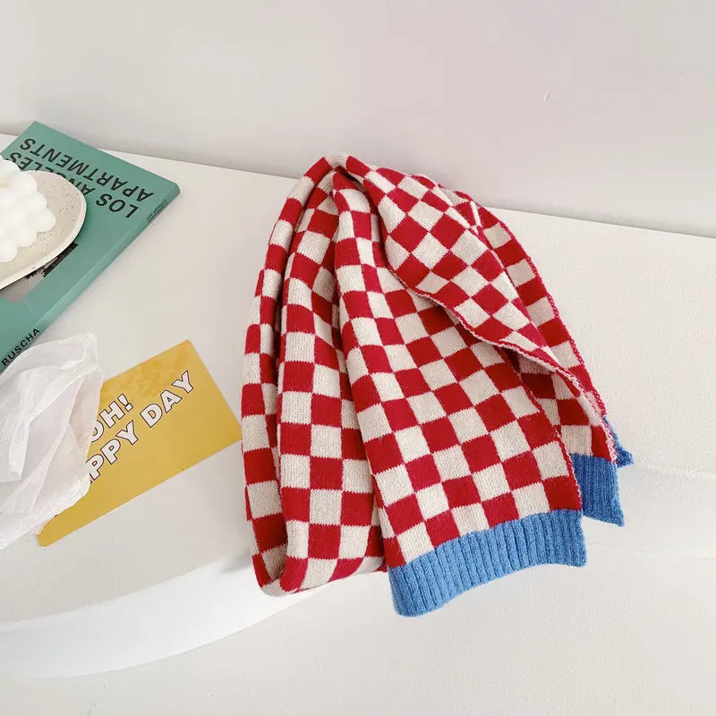 New Autumn Winter Korean Style Unisex Kids Plaid