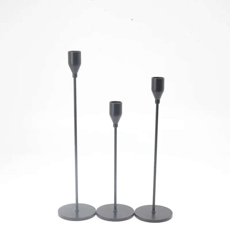 IMUWEN Metal Candle Holders Luxury Candlestick Fashion Wedding