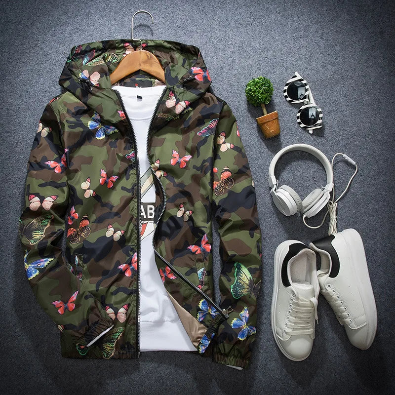 Mens Casual Camouflage Hoodie Jacket 2020 New Autumn