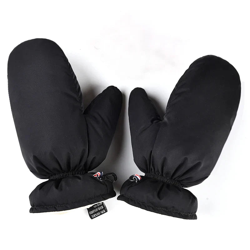 Unisex winter autumn down gloves waterproof outdoor cycling gloves for man solid color gloves for women children ‘s down gloves