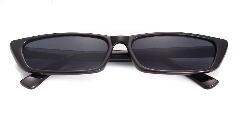 Vintage Narrow Rectangle Small Women Sunglasses Ocean Lens