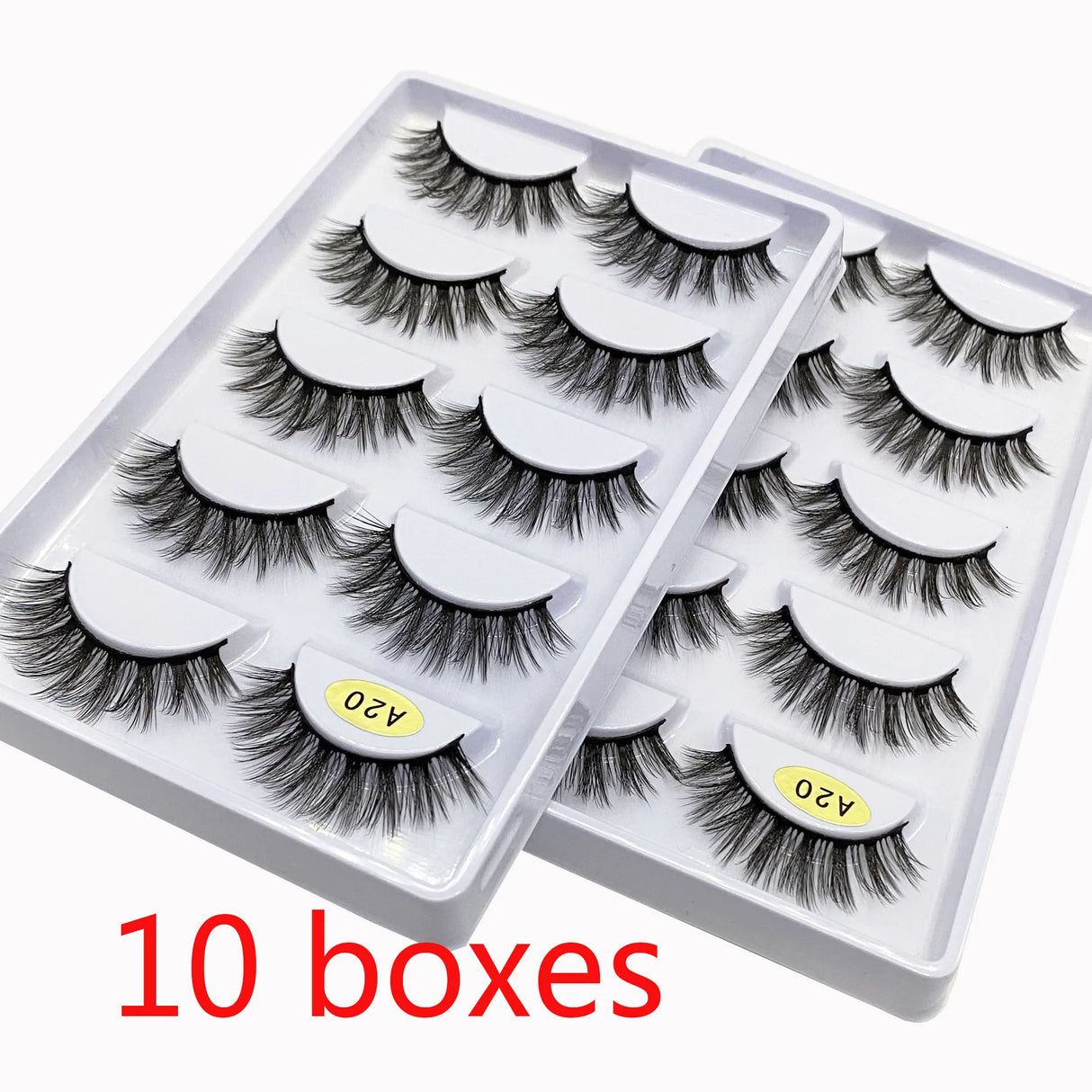 50/100 Pairs False Eyelashes Wholesale Fluffy Long Lashes