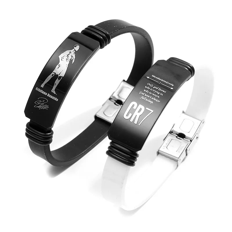 Football Star Player Messi Bracelet Stainless Steel Adjustable