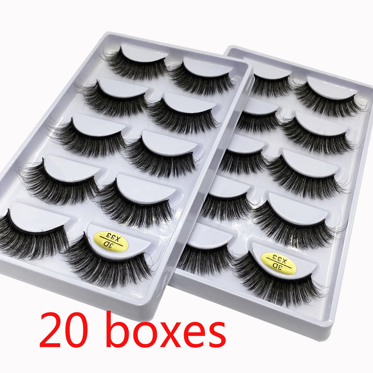 50/100 Pairs False Eyelashes Wholesale Fluffy Long Lashes