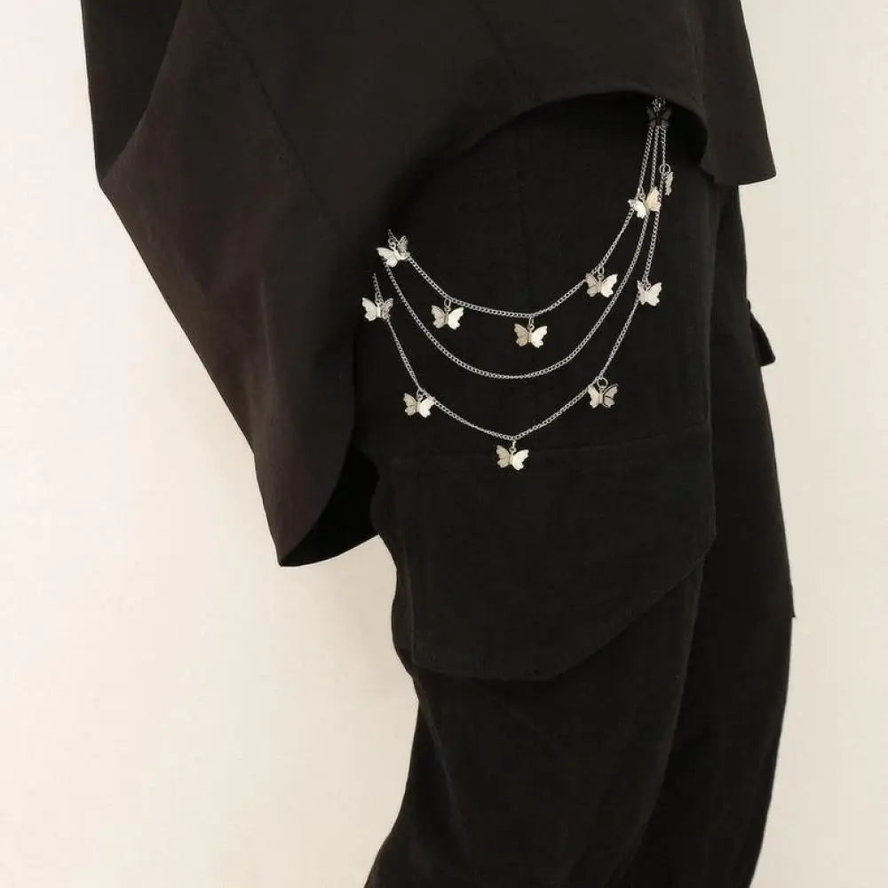Double Layer Five-Pointed Star Pendants Waist Chain for