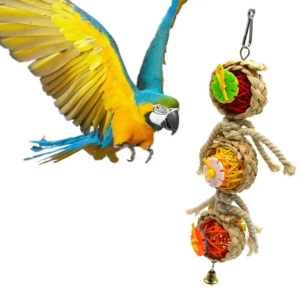 Parrot Shredder Toy Dry Anti-biting Parrot Cage Foraging