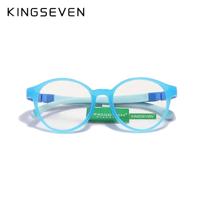 KINGSEVEN Children S Size 43mm Anti-blue Square Blue