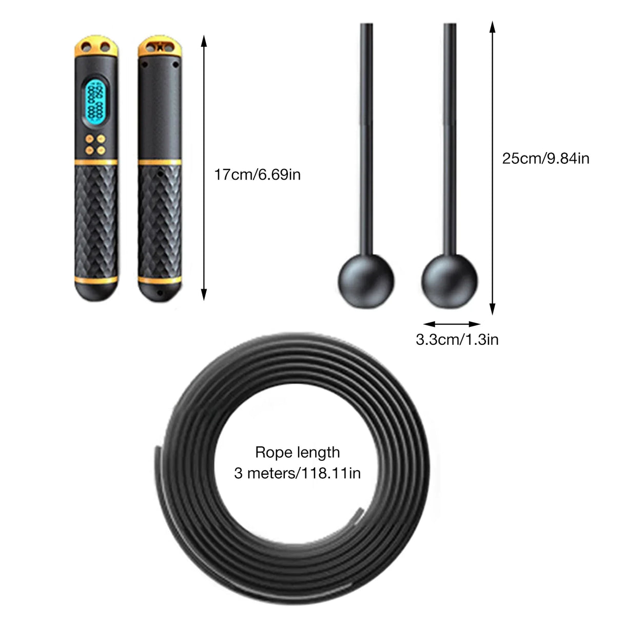 2-in-1 Jump Rope Intelligent Cordless Skipping Rope Digital