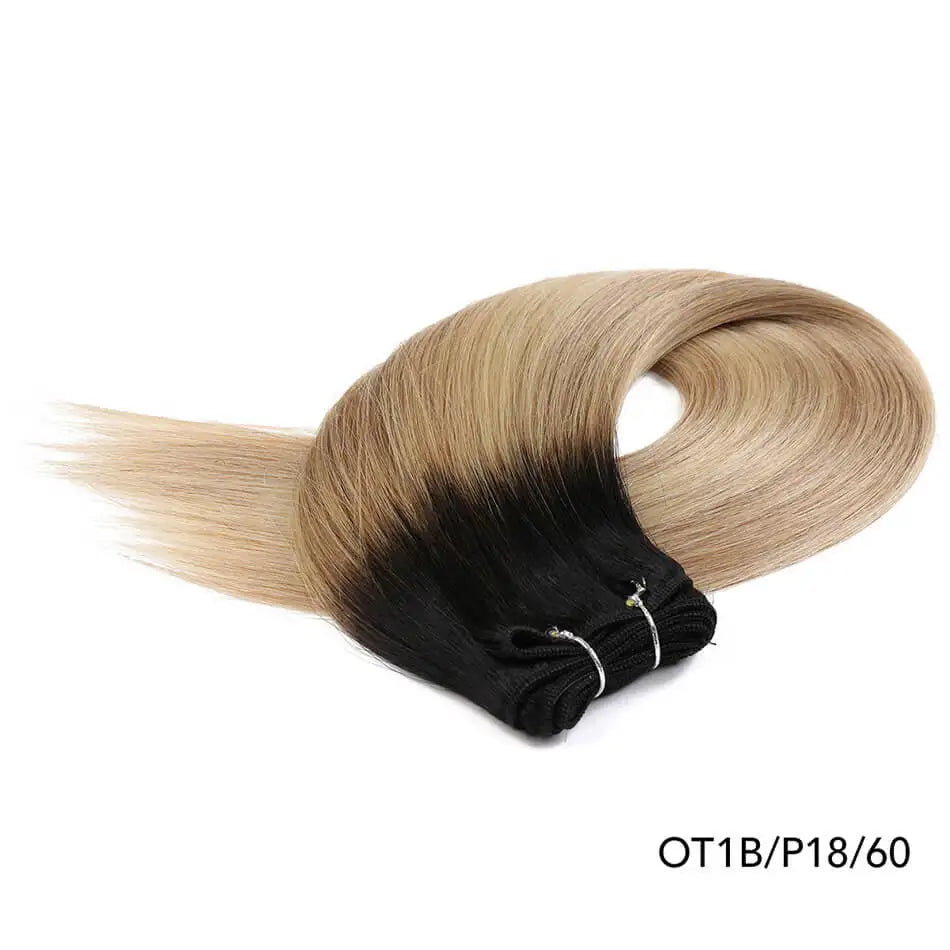 Straight Blonde Human Hair Weave Brazilian Remy Human