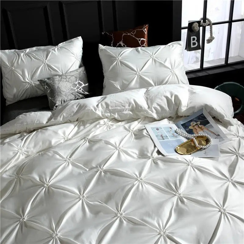 Silk Washed Bedding set Luxury Duvet Cover Double