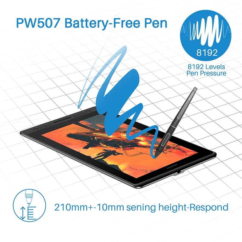 HUION Kamvas Pro 16 15.6 Inch Graphics Tablet