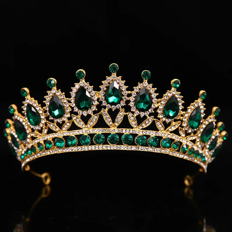 Wedding Crown Gold Silver Color Rhinestone Crystal Diadem