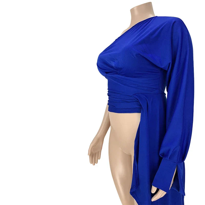 Plus Size Tops Sexy Slash Neck One Shoulder