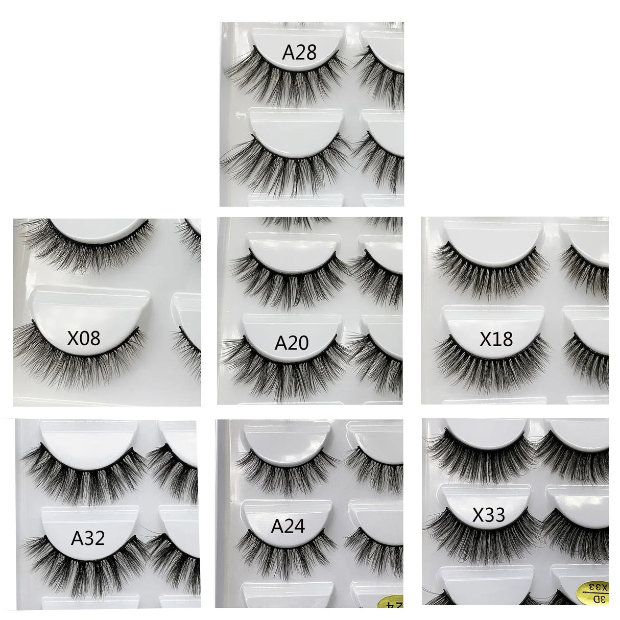 50/100 Pairs False Eyelashes Wholesale Fluffy Long Lashes