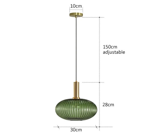Retro restaurant colorfull glass pendant lights Creative living