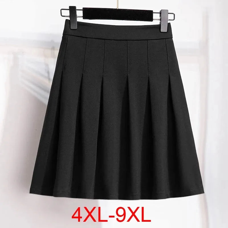 150Kg Plus Size Womens Autumn Loose Pleated ALine
