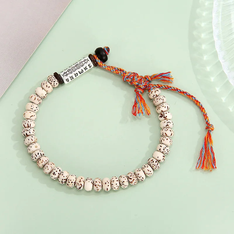 Tibetan Buddhist Braided Cotton Thread Lucky Knots Bracelet