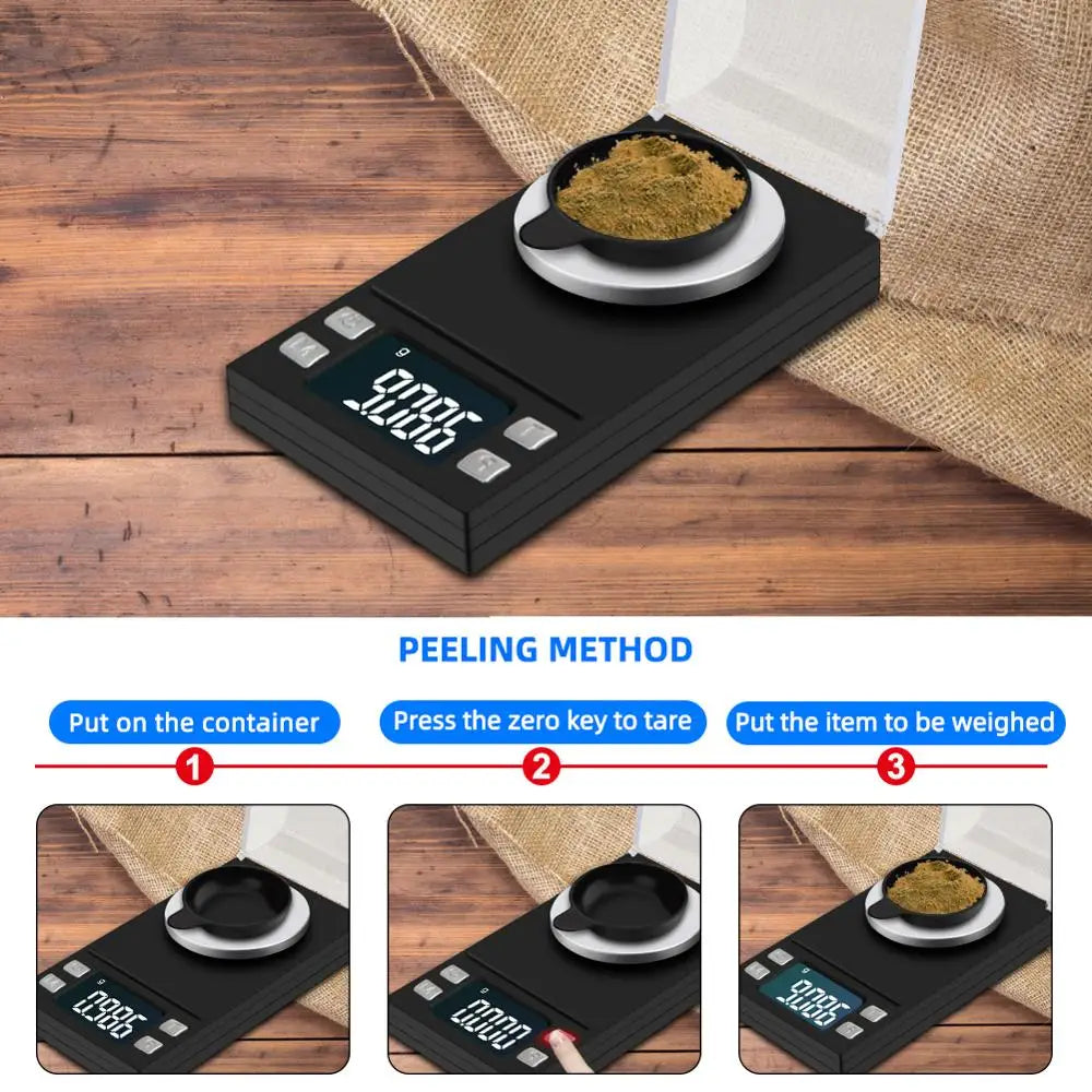 100g/50g/20g/10g Mini Digital Scale High Accuracy 0.001 Pocket