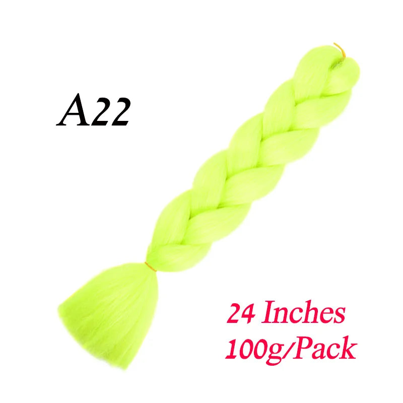 Synthetic Jumbo Braiding Hair Extension 24 " Heat