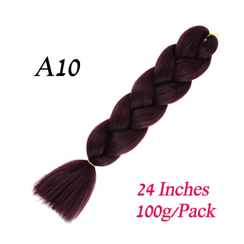 Synthetic Jumbo Braiding Hair Extension 24 " Heat