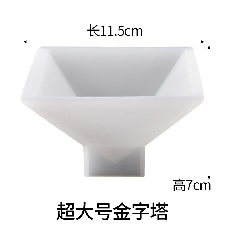 15Cm Large Pyramid Silicone Mold with Fixed Frame