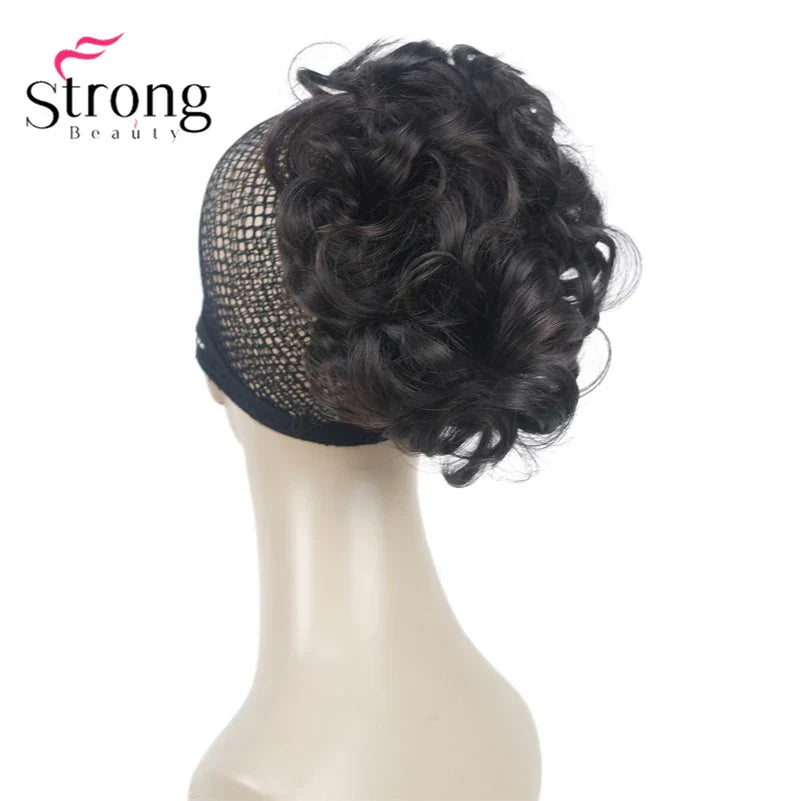 StrongBeauty Silver Short Natural Wave Ponytail Hair Extension