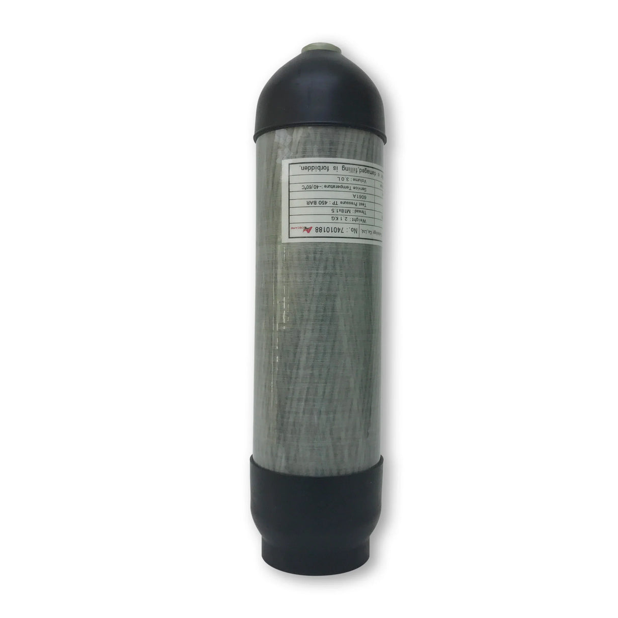 Acecare 3L/6.8L/9L HPA Carbon Fiber Cylinder 300bar/4500psi/30mpa with