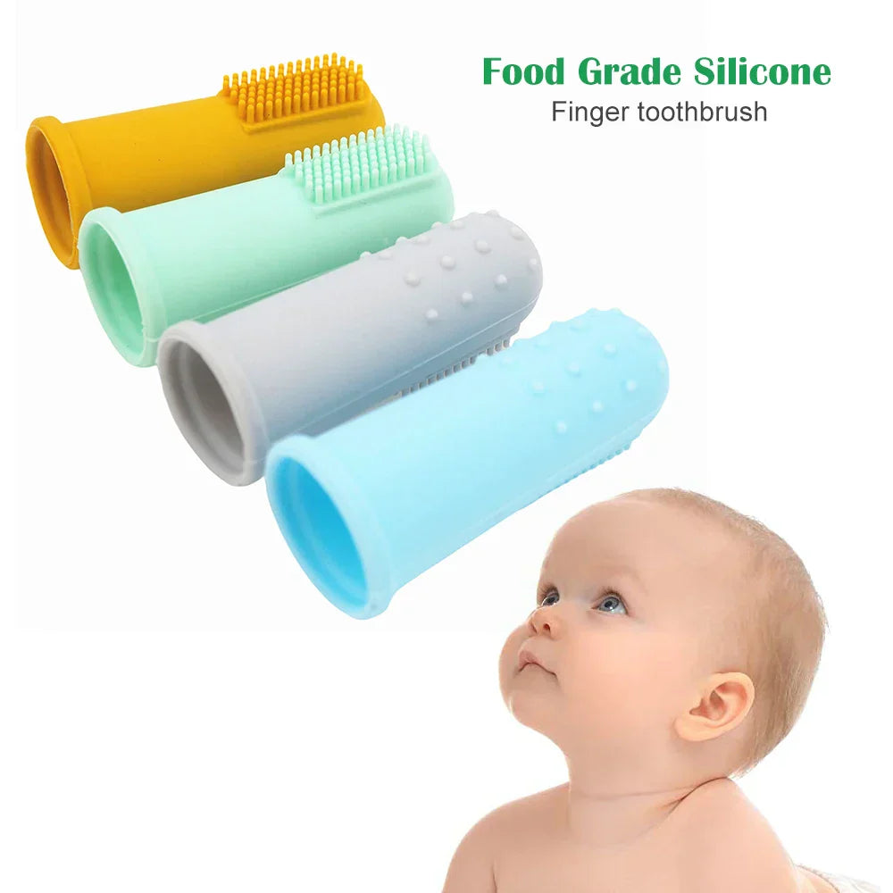 Chenkai 30PCS Baby Soft Finger Toothbrush BPA Free