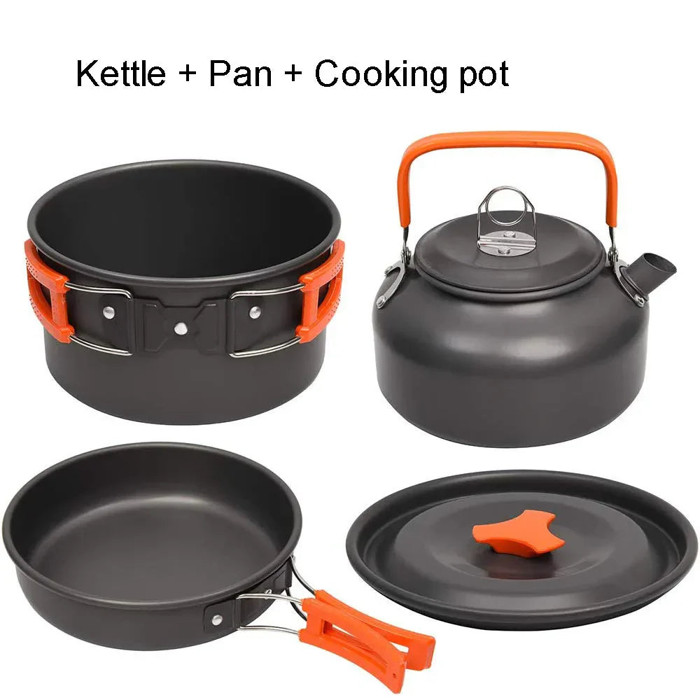 Camping Cookware Kit Outdoor Aluminum Cooking Set Water