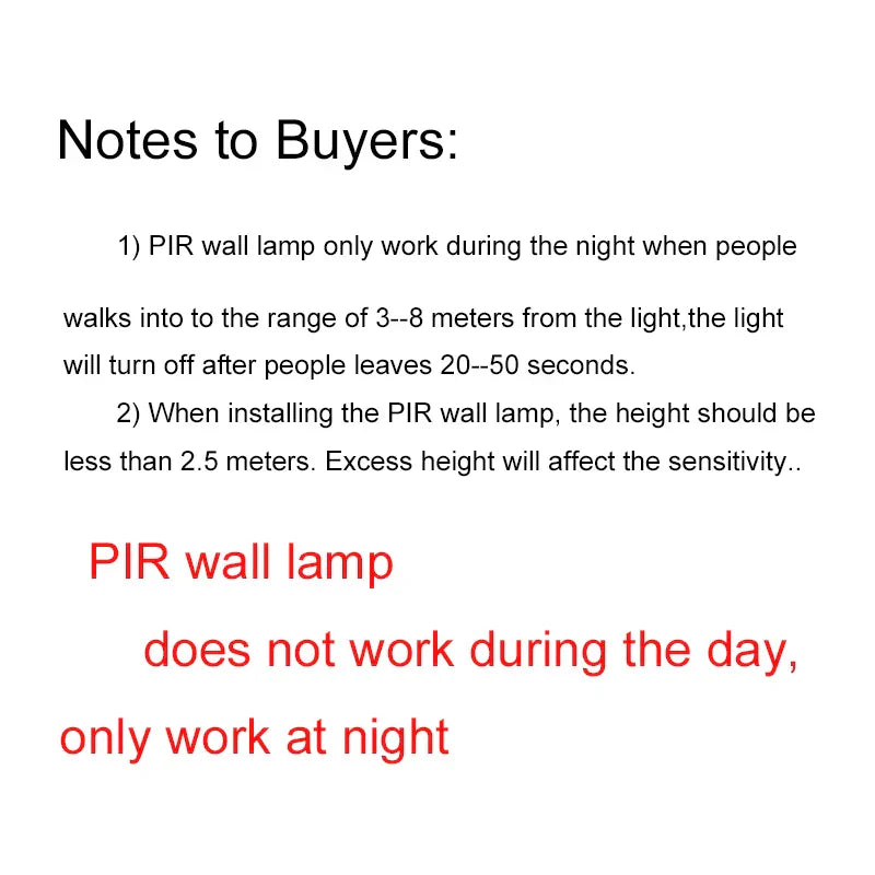 Moden waterproof outdoor wall lamp PIR motion sensor
