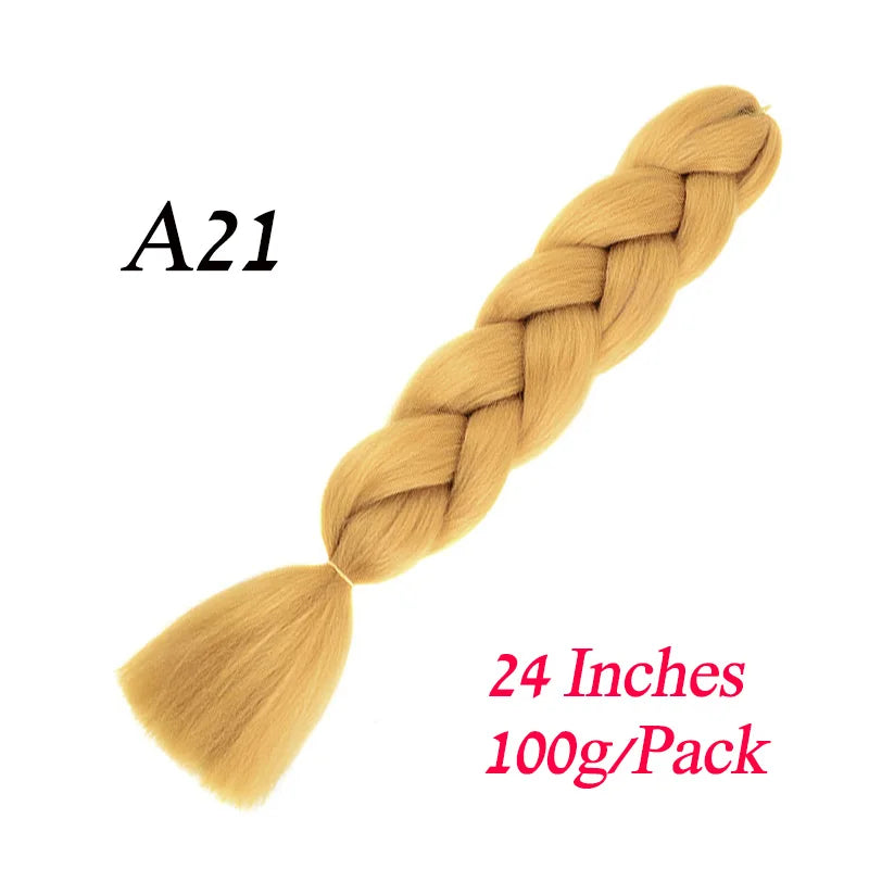 Synthetic Jumbo Braiding Hair Extension 24 " Heat