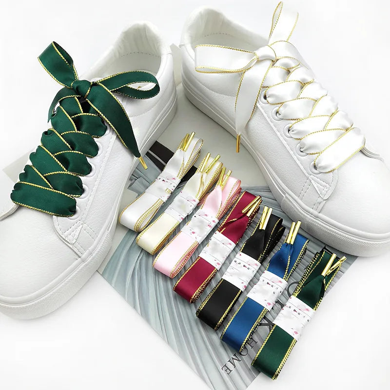 1.6cm Wide Doublesided Ribbon Satin Fashion Shoelace Creative