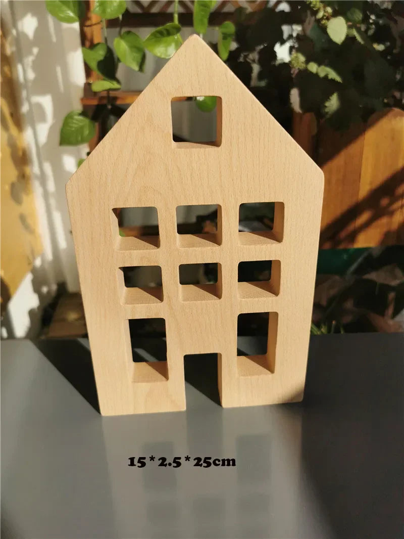 Kids Montessori Wooden Toys Large Dutch Wood House