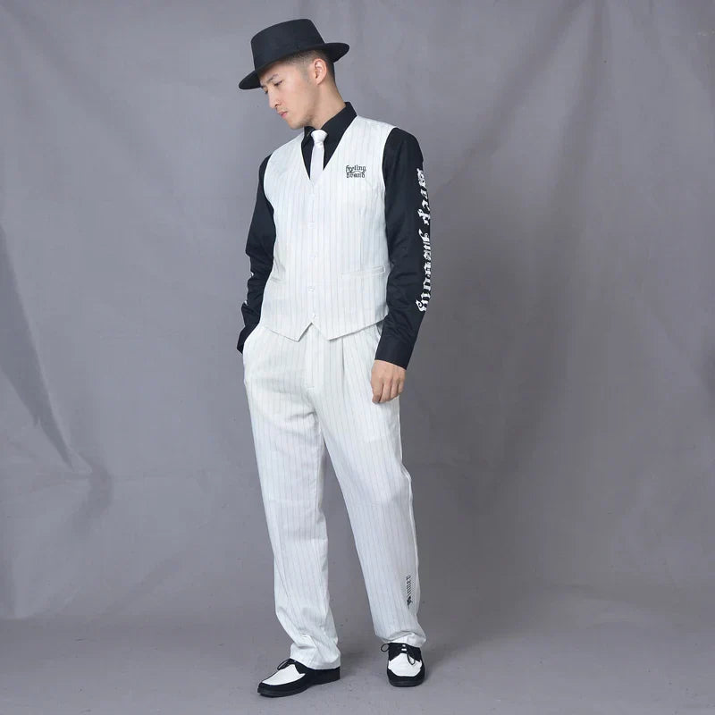 Hip Hop suit locking vest machine dance Clothing