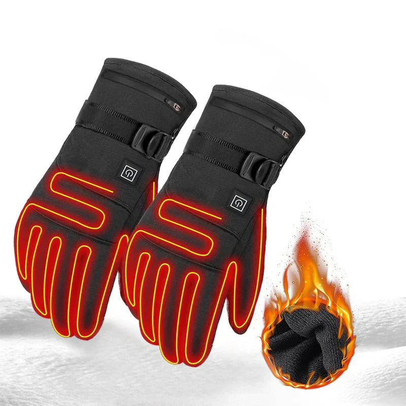 2x Electric Heated Touchscreen Winter Motorcycle Gloves
