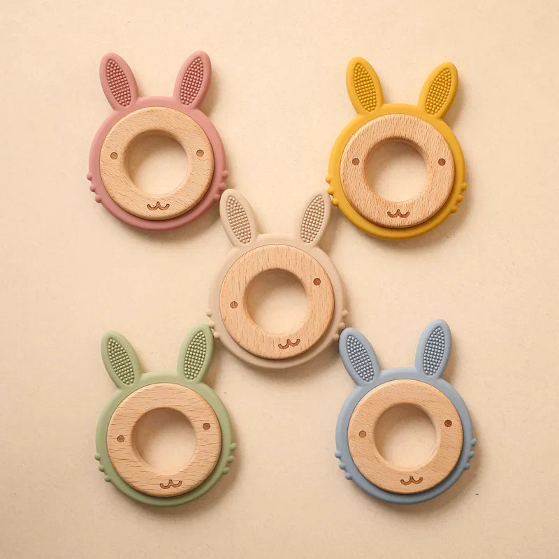 Bite Bites 2pcs/1set Baby Teeth Silicone Cartoon Rabbit