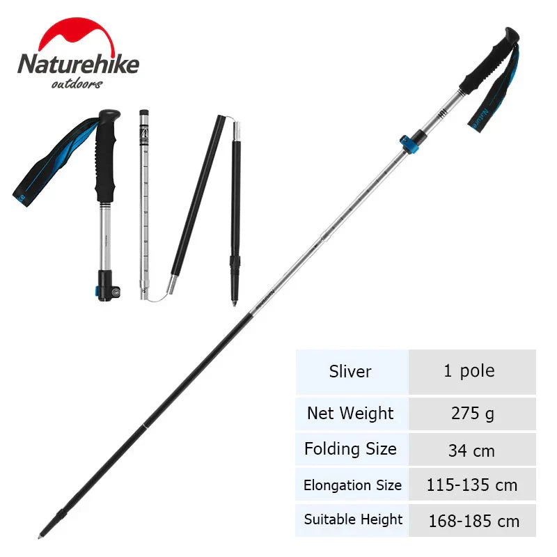 Naturehike Trekking Pole ST09 Folding Hiking Stick Ultralight