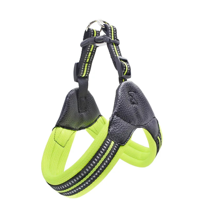 Breathable Nylon Mesh Dog Harness Reflective Adjustable Dog
